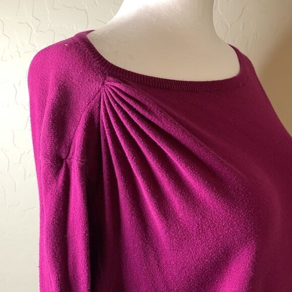 ANN Taylor loft large long sleeve tunic length sweater purple color - Picture 10 of 13